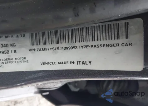 2018 Maserati Ghibli S Granlusso z USA, uszkodzony, nr VIN ZAM57YSL5J1299953